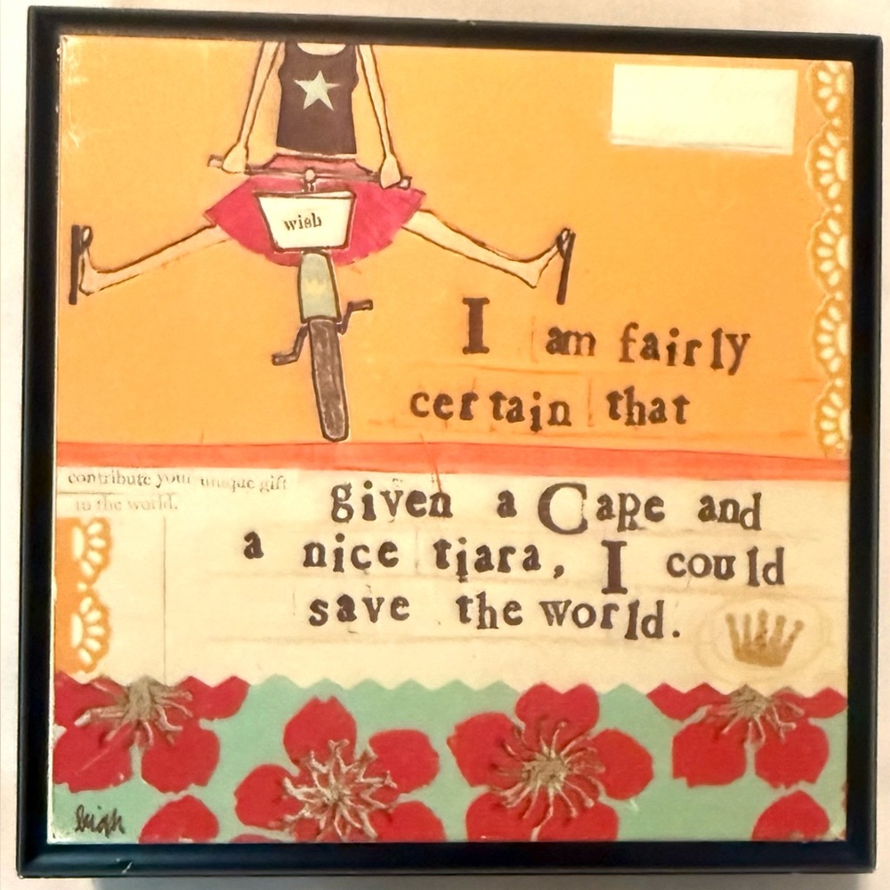 Fabulous 7x7 “Leigh Standley” Curly Girl Wall Art